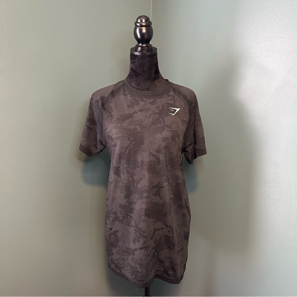 Gymshark Dark Camo Athletic Shirt - Size M - Picture 1 of 4